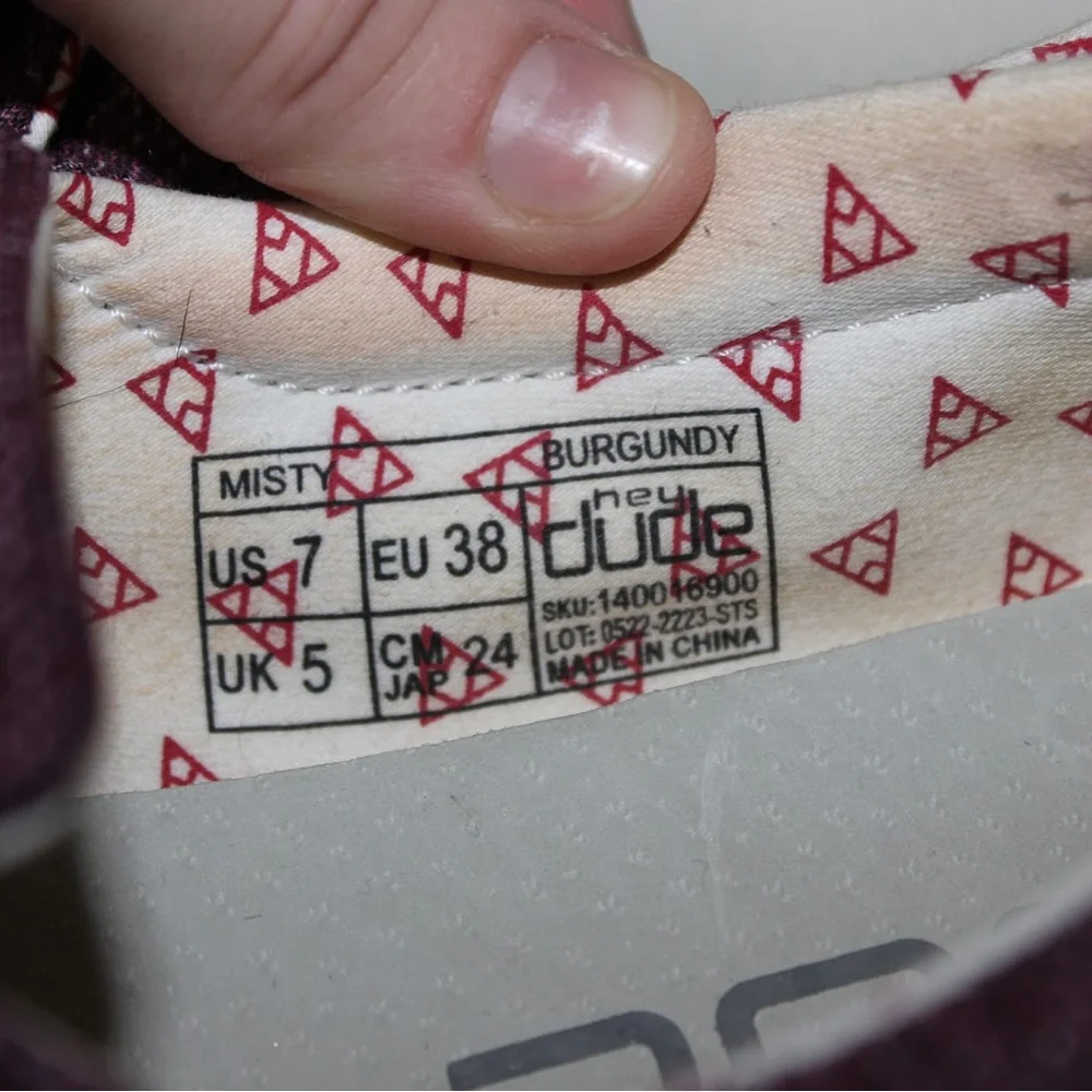 Hey dude Misty Burgundy Flats - Picture 6 of 6